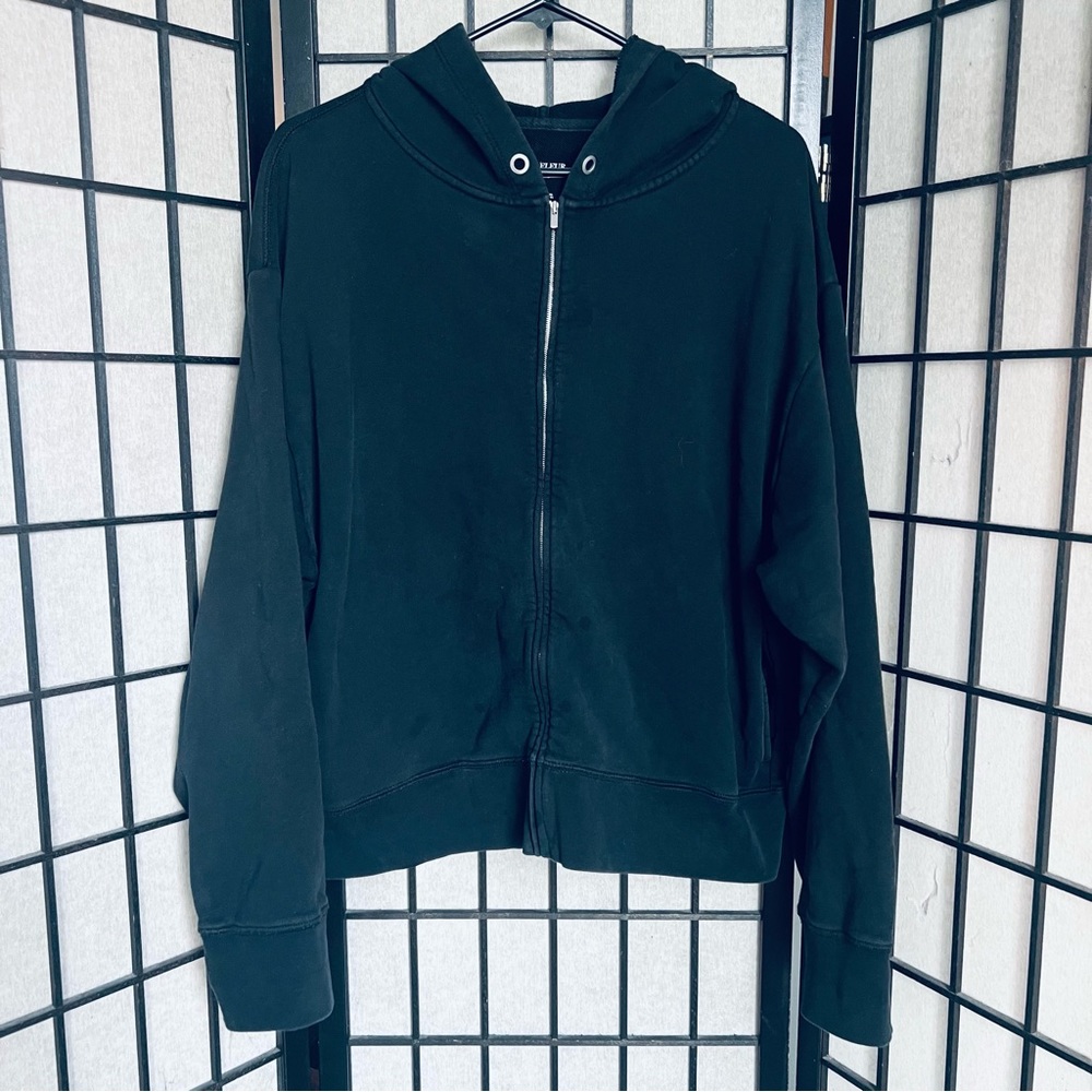 MM Lafleur black the share cotton full zip hoodie XXL